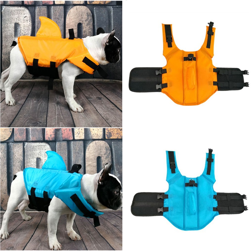Dog Life Jacket Buoyancy Aid Small Large Breed Shark/Fin Swimming & Boating Vest eBay